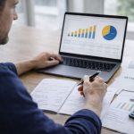 Business owner reviewing superannuation contribution figures and financial notes for SMSF planning in Australia